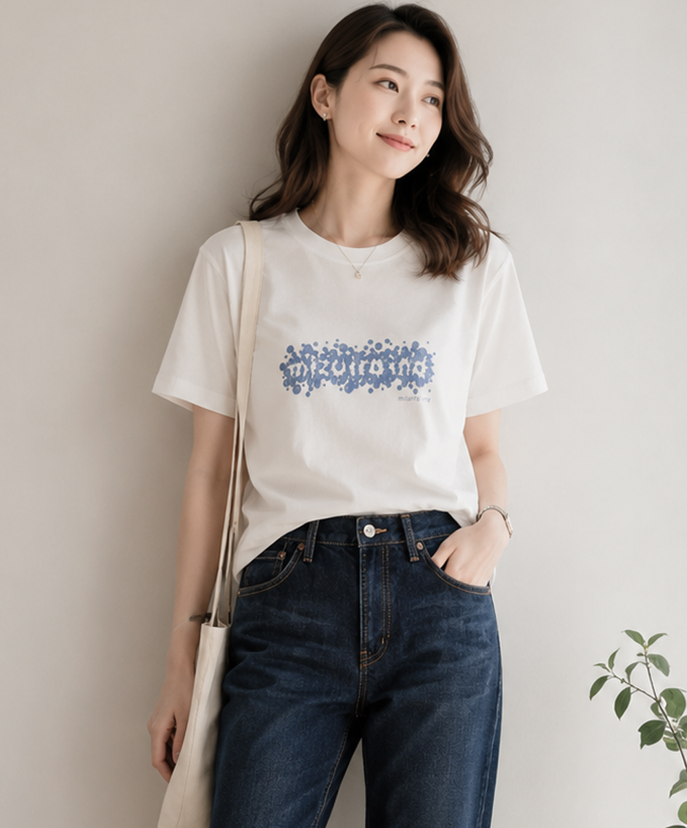 mizuiroind   簡約率性幾何圖案印花上衣